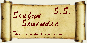 Stefan Simendić vizit kartica